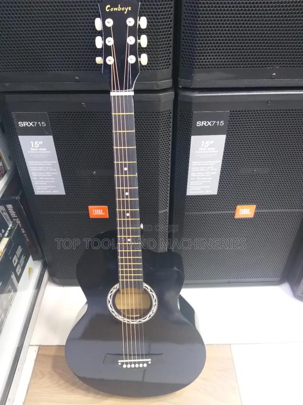 Black Size 38 6 Strings Acoustic Guitar - thumbnail 2