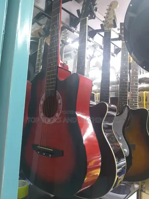 Red Size 38 6 Strings Acoustic Guitar
