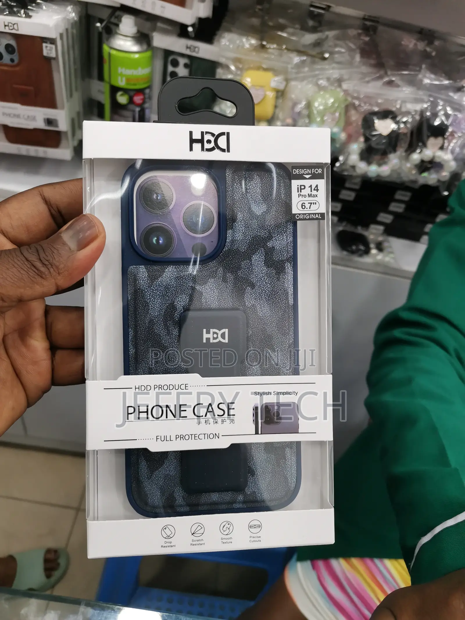 Phone Case With Wristband Holder, iPhone 14 Pro Max HDD