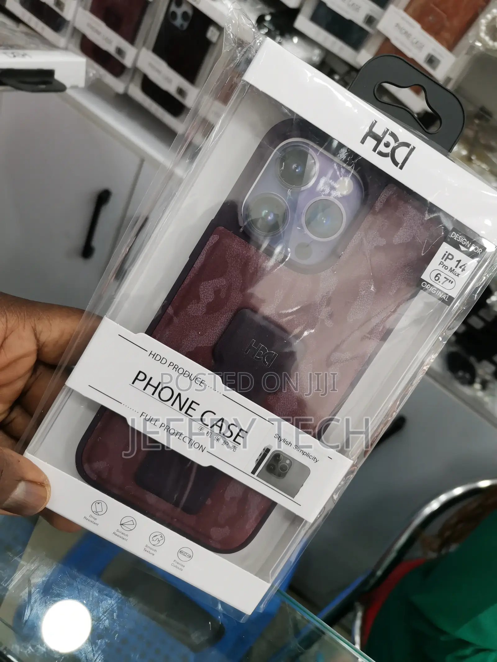 Standing Grip Case iPhone 14 Pro Max HDD Camouflage