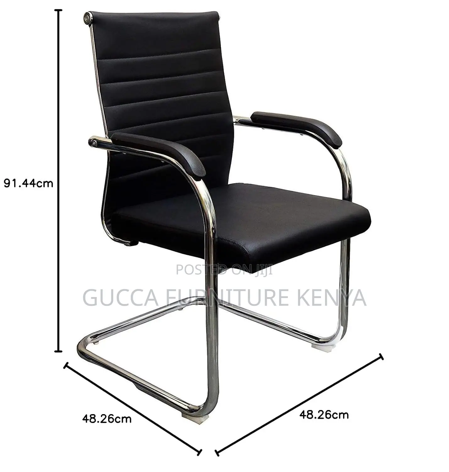 Steel Office Executive Visitor Chair , Black