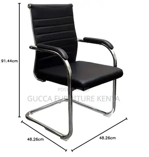 Steel Office Executive Visitor Chair , Black