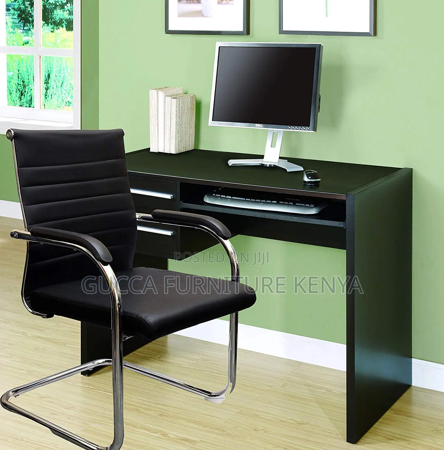 Steel Office Executive Visitor Chair , Black