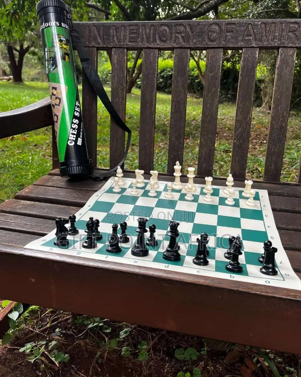 Standard Size Roll Up Chess Mat With a Case - main view