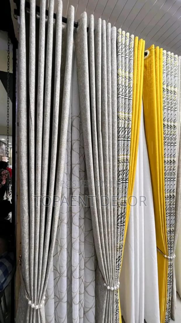 Mix and Match Grey and Yellow Window Curtains - main view