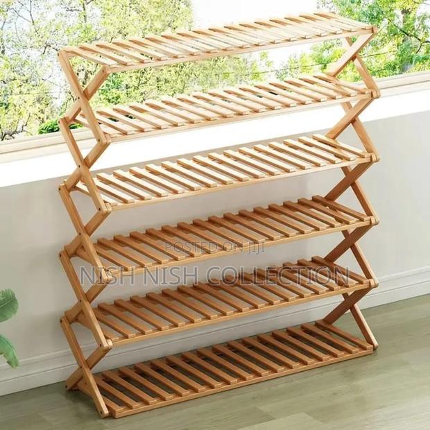 6 Tier Bamboo Shoe Rack - thumbnail 2
