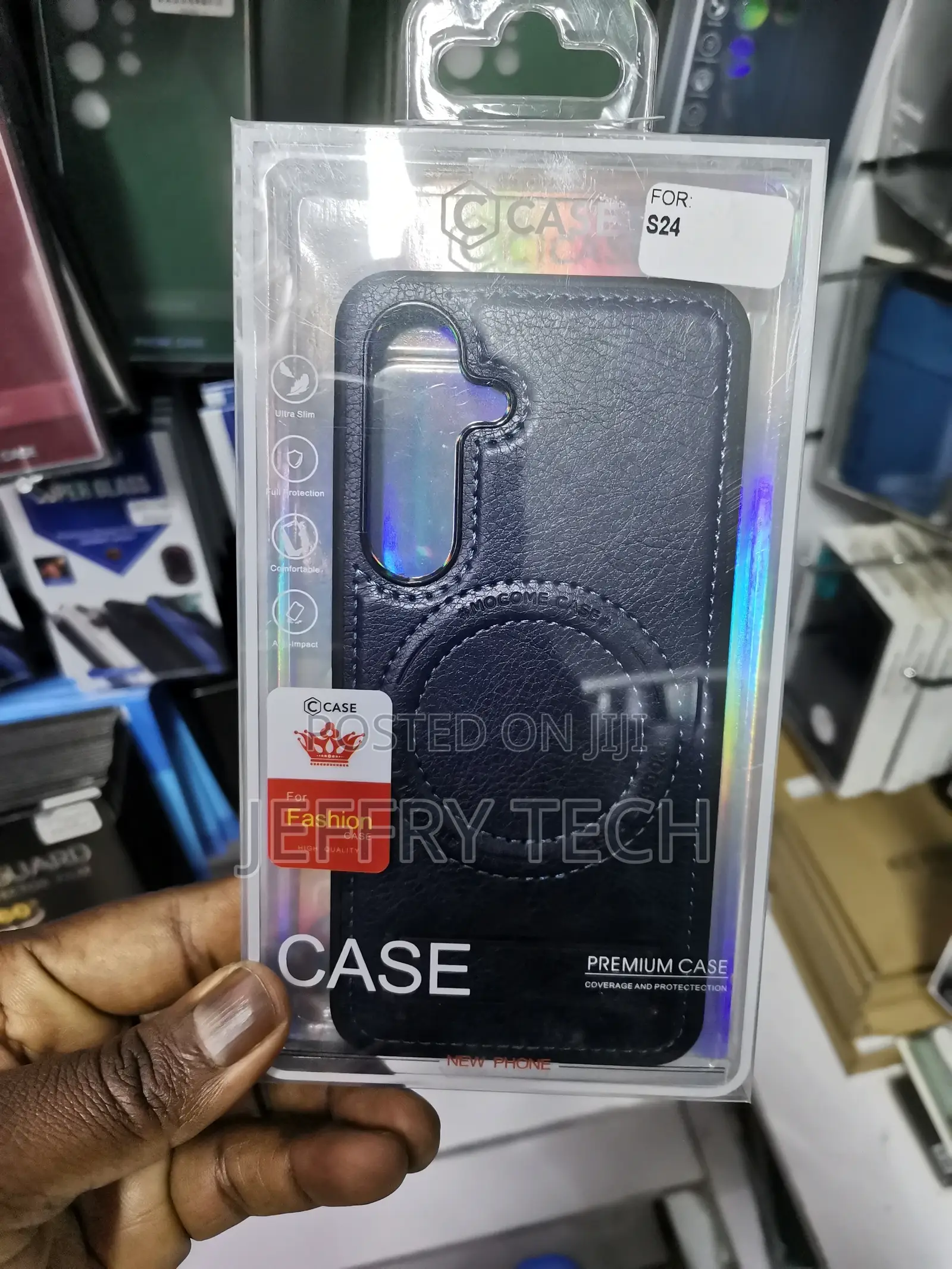 Leather Samsung S24 Compatible With Magsafe Magnetic Hard B