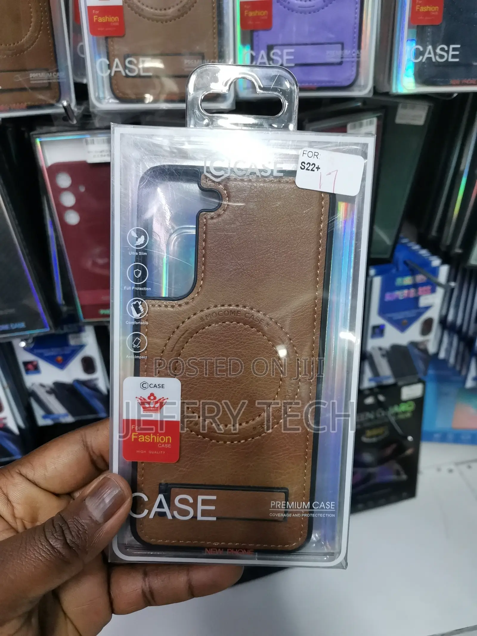 Samsung Galaxy S22 Plus Leather Bend Stand Magsafe Case
