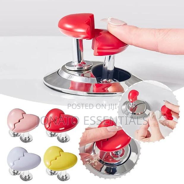 Pair of Toilet Press Nail Protector Flush Button