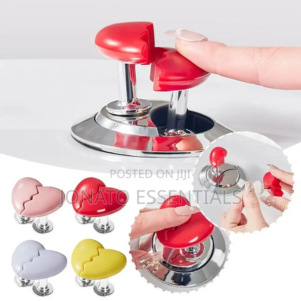 Pair of Toilet Press Nail Protector Flush Button