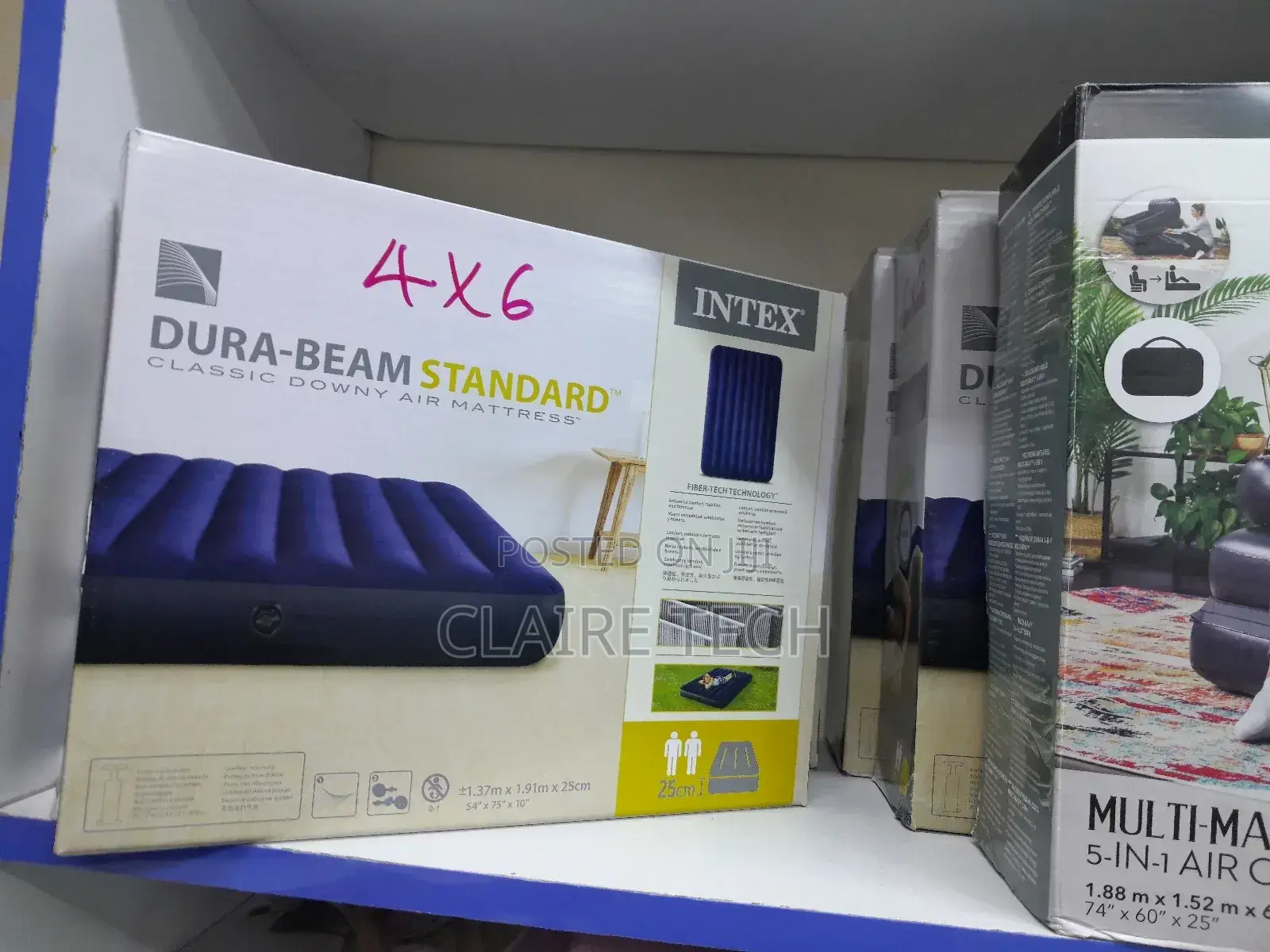 Intex Inflatable Mattress 4 by 6 With Electric Pump Intex