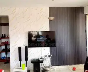 Grey Fluted Wallpaper Design