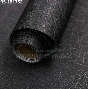 Plain Black Textured Wallpaper