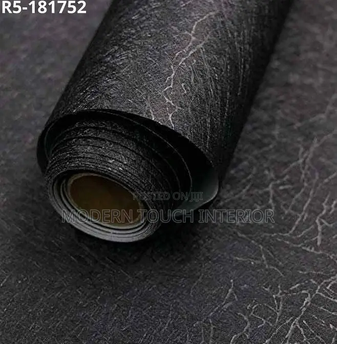 Plain Black Textured Wallpaper