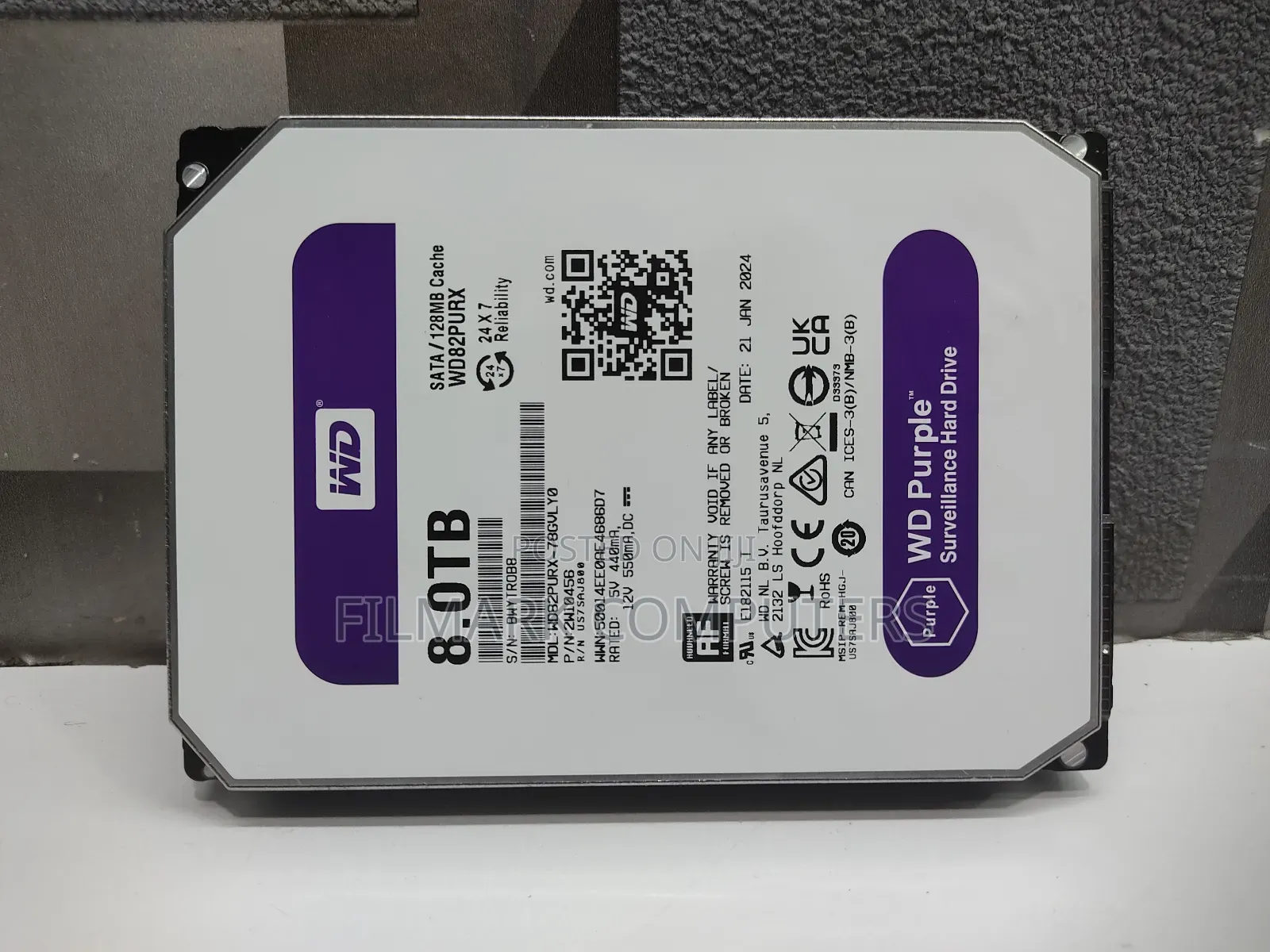 Wd Purple 8tb Surveillance CCTV Hard Disk Drive