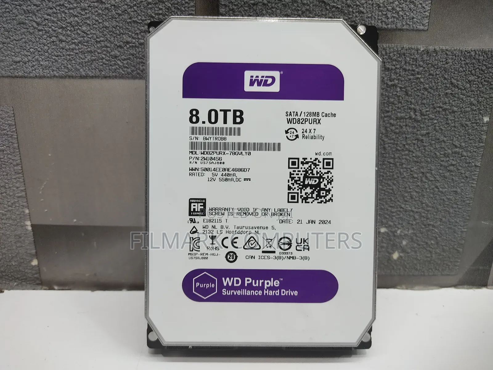 Wd Purple 8tb Surveillance CCTV Hard Disk Drive