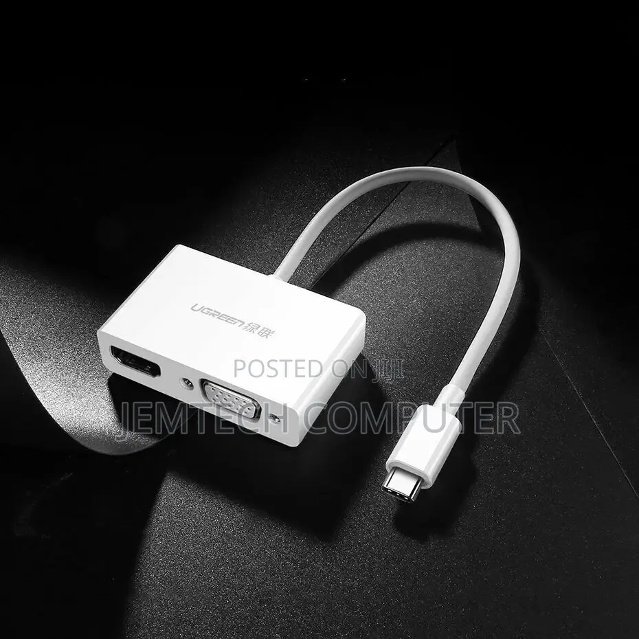 UGREEN USB-C to HDMI + VGA Converter - White