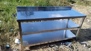 Stainless Working Table Top With 2 Undershelves