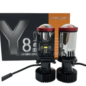H4 Y8 Headlight Mini Bi-Led Projector Bulbs Set 2500w