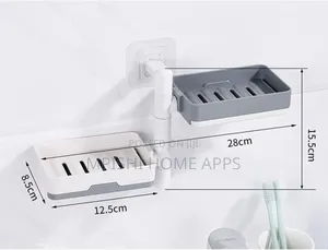 Rotary Drawer Type 2in1 Soap Holder + Bath Towel Holder