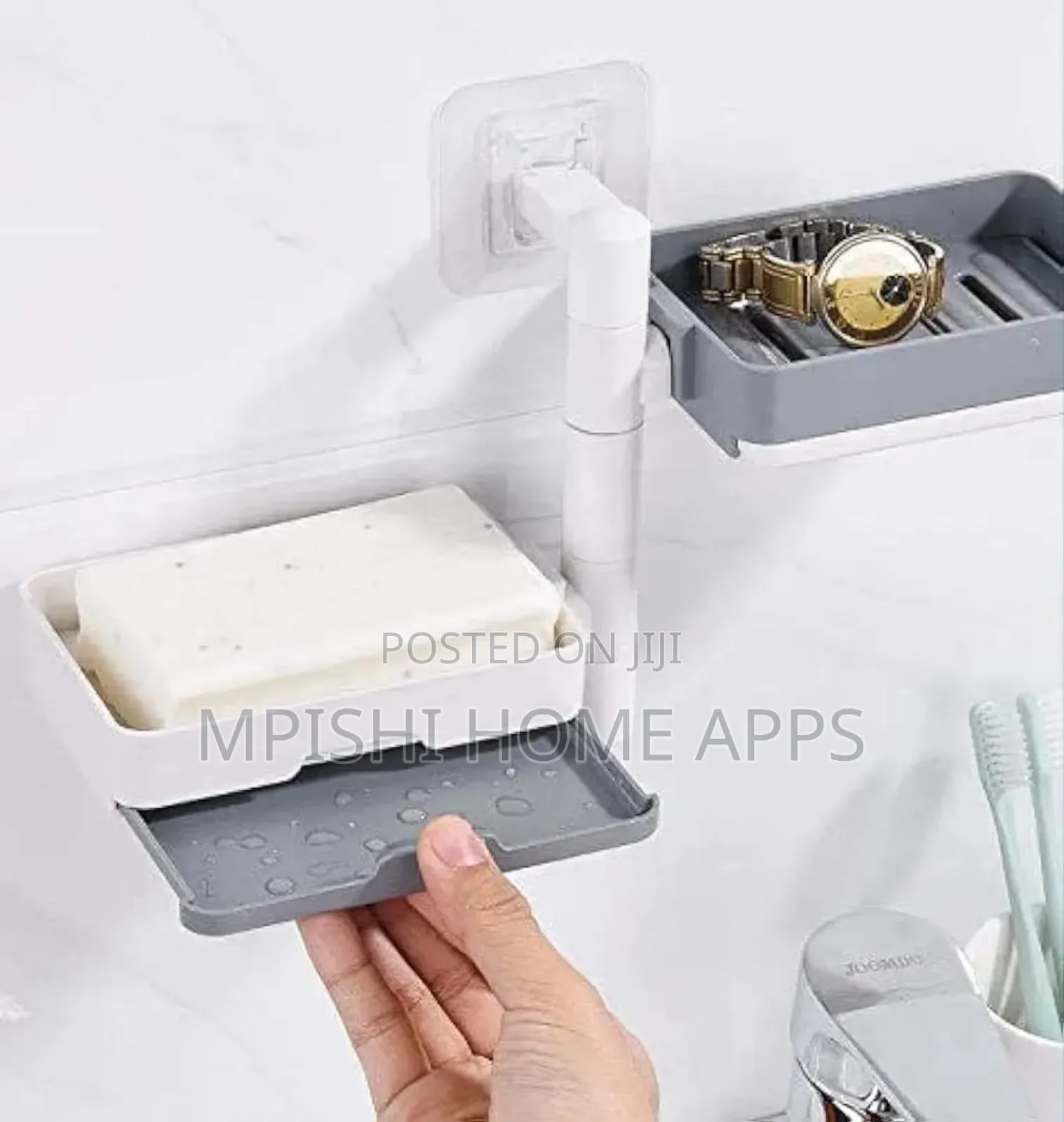 Rotary Drawer Type 2in1 Soap Holder + Bath Towel Holder