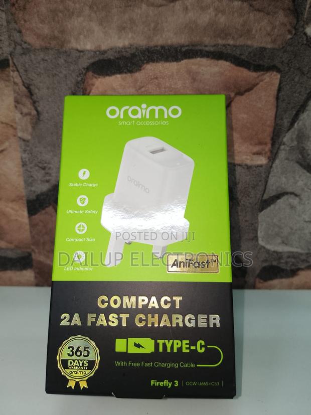 Oraimo Type C Fast Charger- OCW-U66S+C53 - thumbnail 2