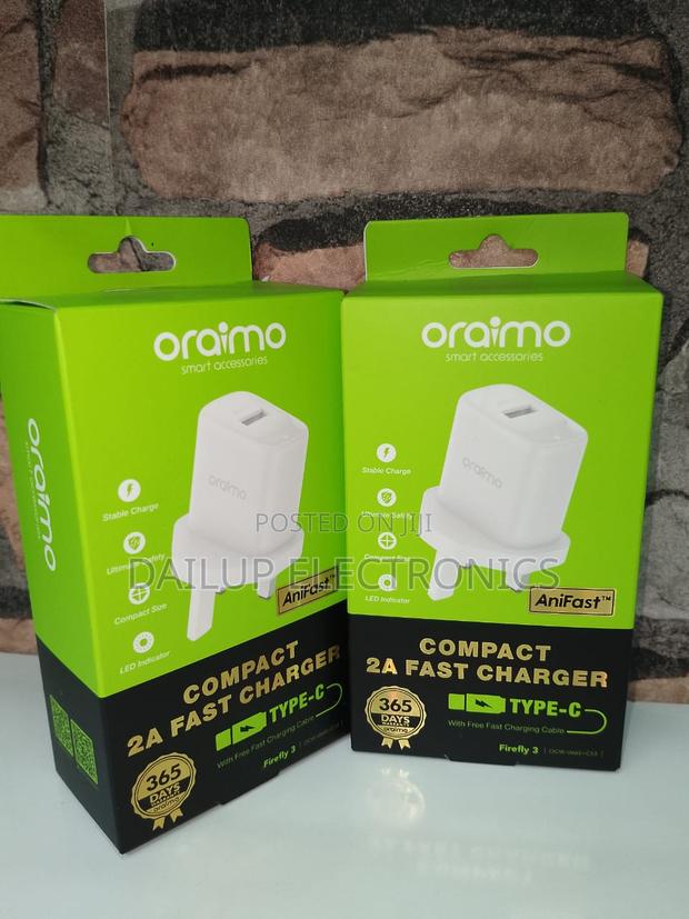 Oraimo Type C Fast Charger- OCW-U66S+C53 - thumbnail 3