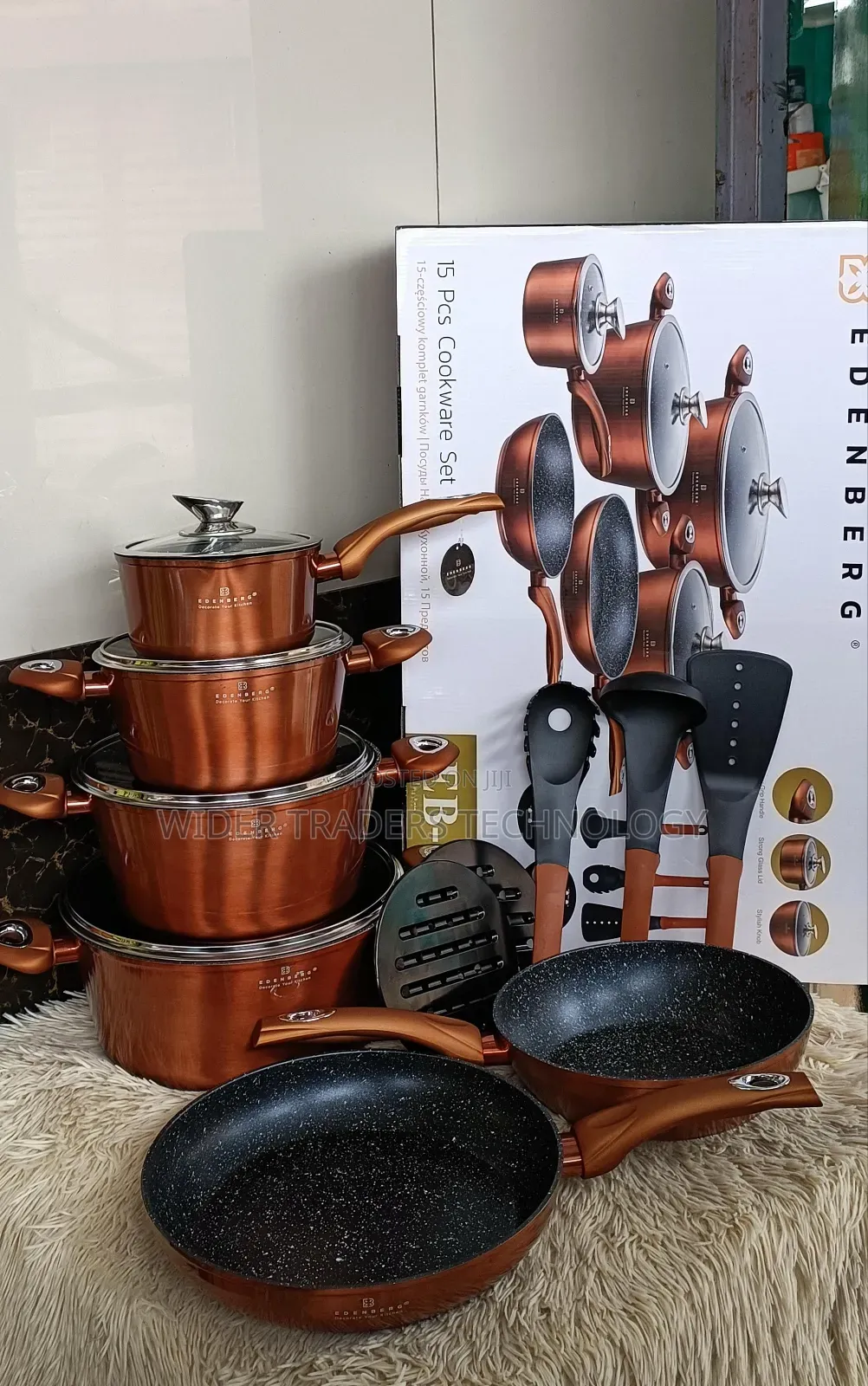 New Model Edenberg 15 Pc's Nonstick Cooking Pots