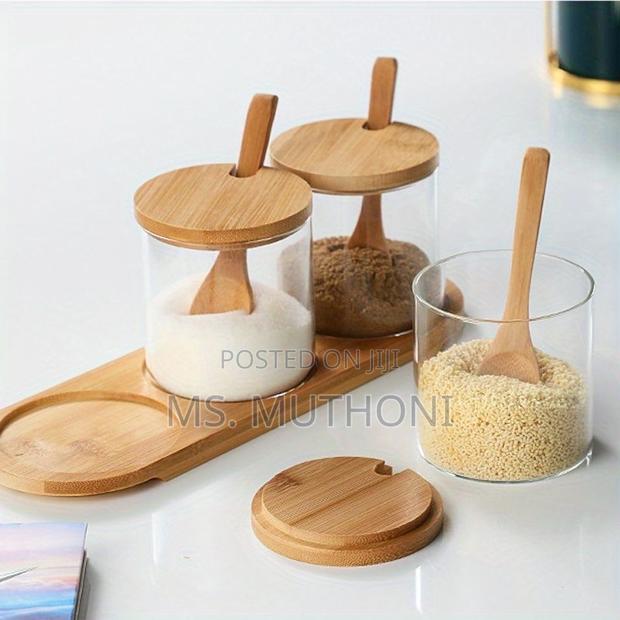3 Set Condiment Container Seasoning Box Set Glass - thumbnail 2