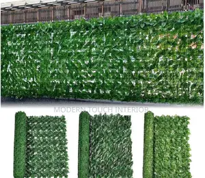 Dark Green Artificial Privacy Fence