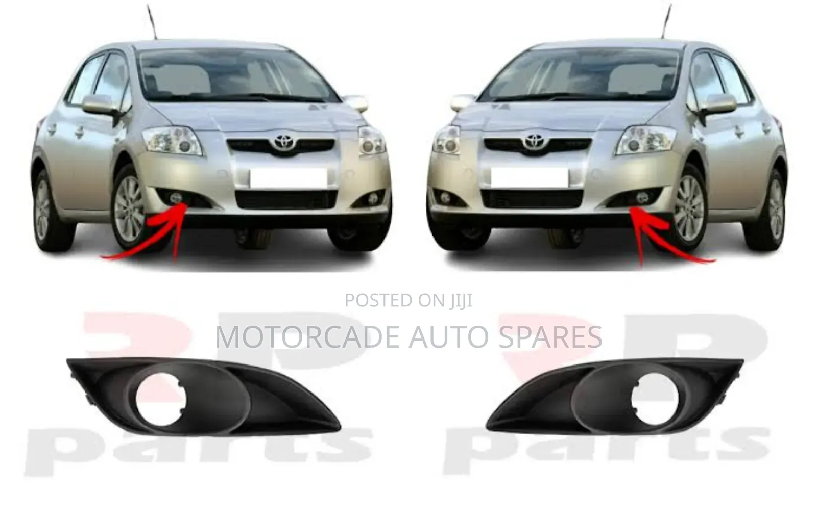 Toyota Auris 2008 Fog Lights Covers Bumper