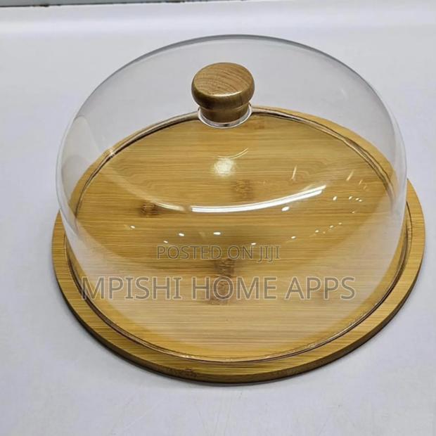 *Acrylic Food Cover With Bamboo Base, 
*Size 30cm Base* - thumbnail 3