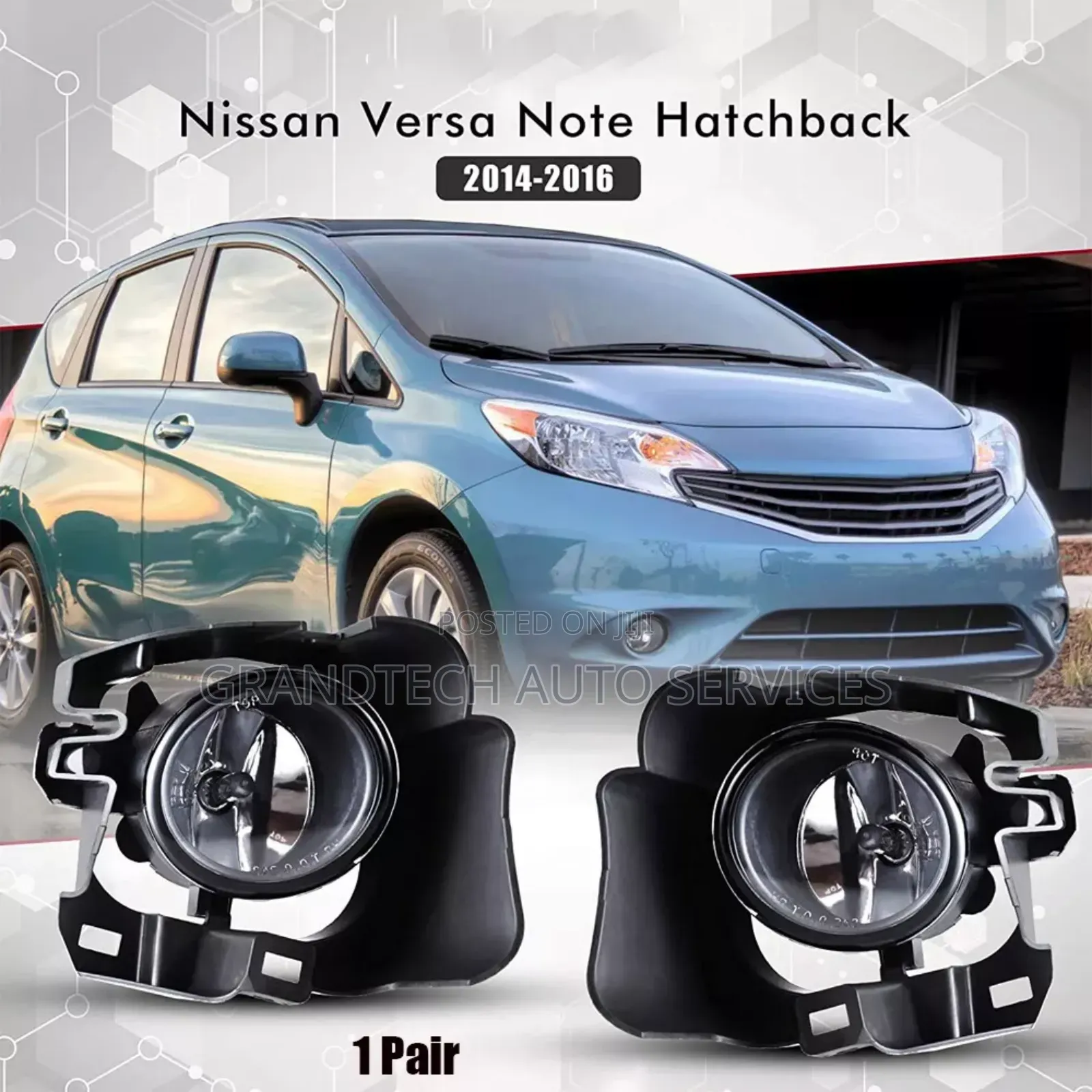 Nissan Note 2014 -2016 Foglights(With Holders )