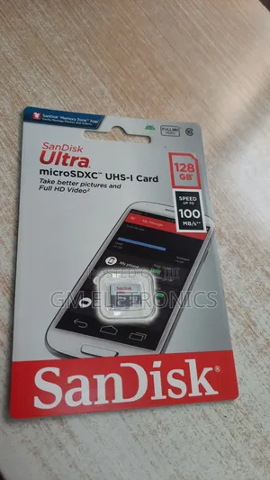 New 128gb 100mb/S Class 10 Uhs-1 Microsdhc Card.