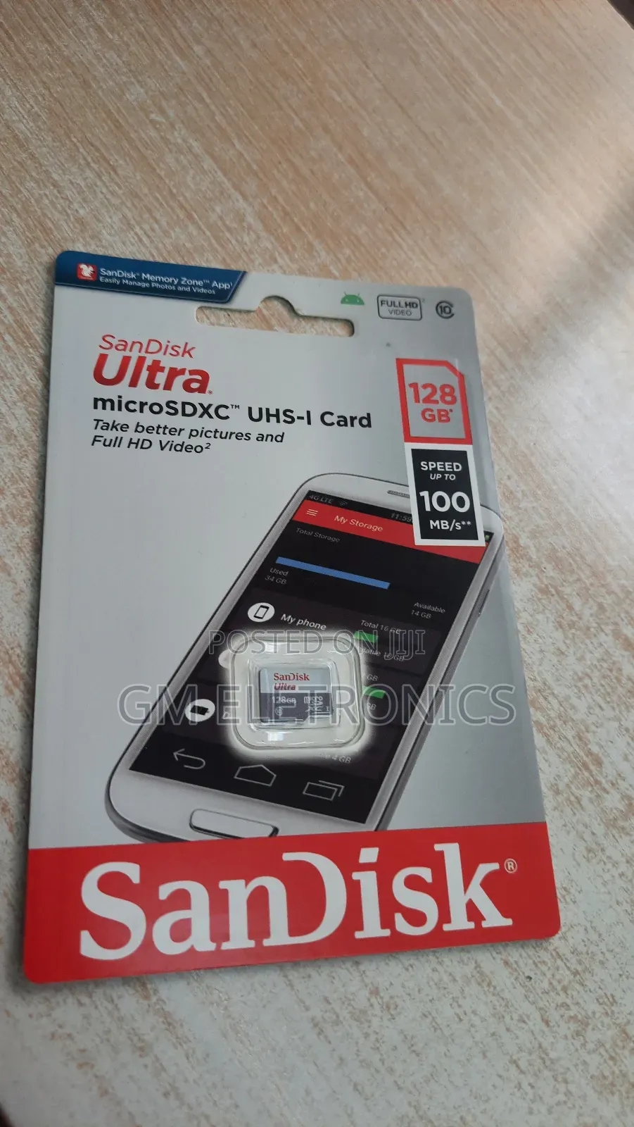 New 128gb 100mb/S Class 10 Uhs-1 Microsdhc Card.