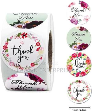 Floral Thank You Sticker Notes Roll - main view