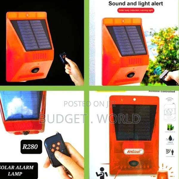 Sound Security Siren - Solar Alarm Lamp - Red