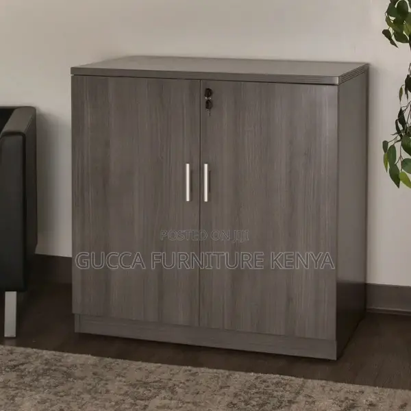 2-Door Wooden Credenza Cabinet