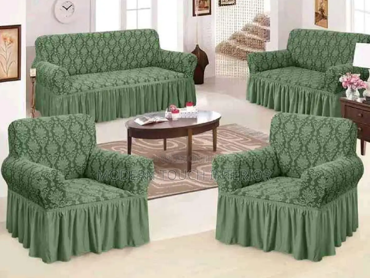 7 Seater Jacquared Sofa Cover