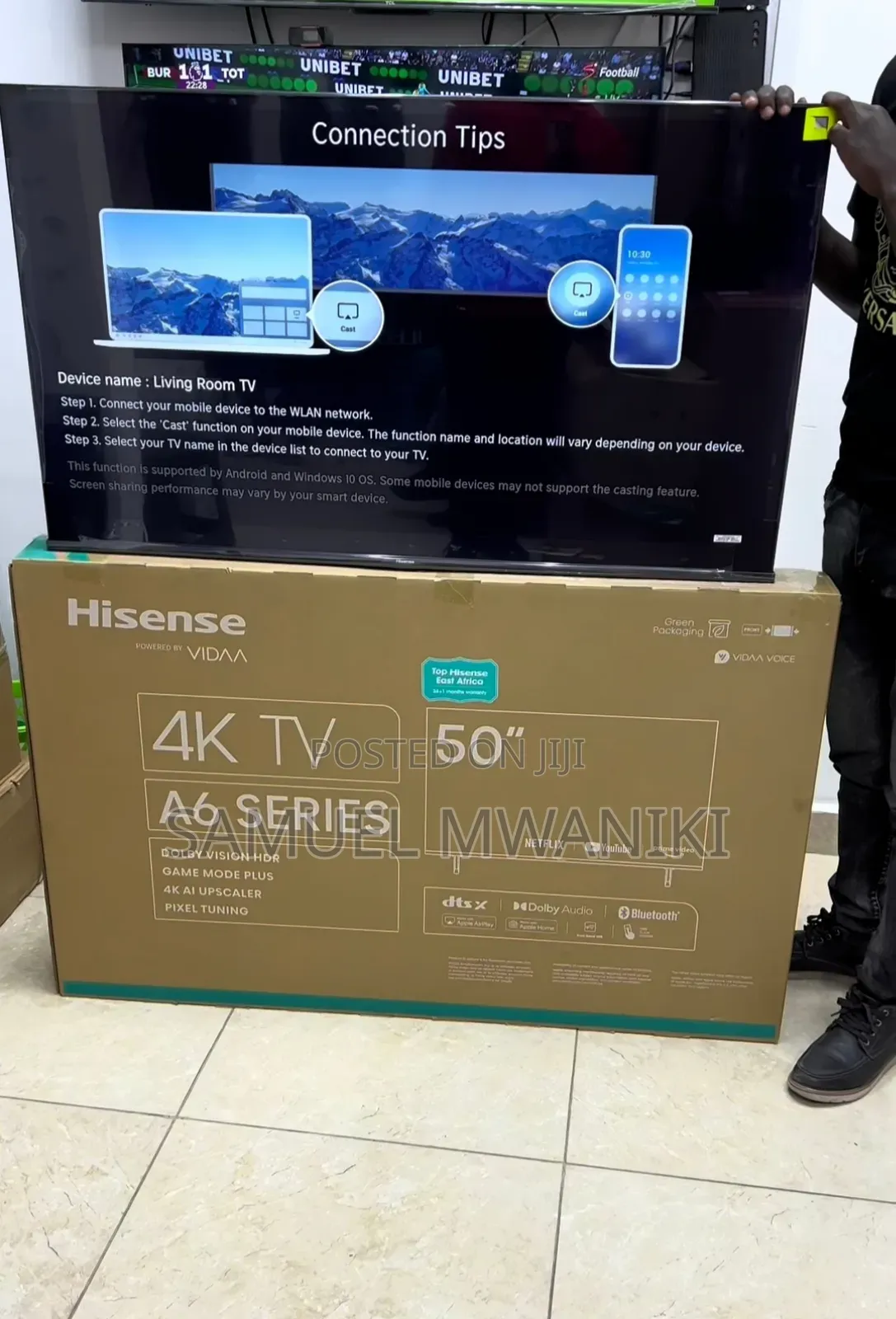 Hisense 50" Smart Uhd Frameless Tv A6 Series New Model