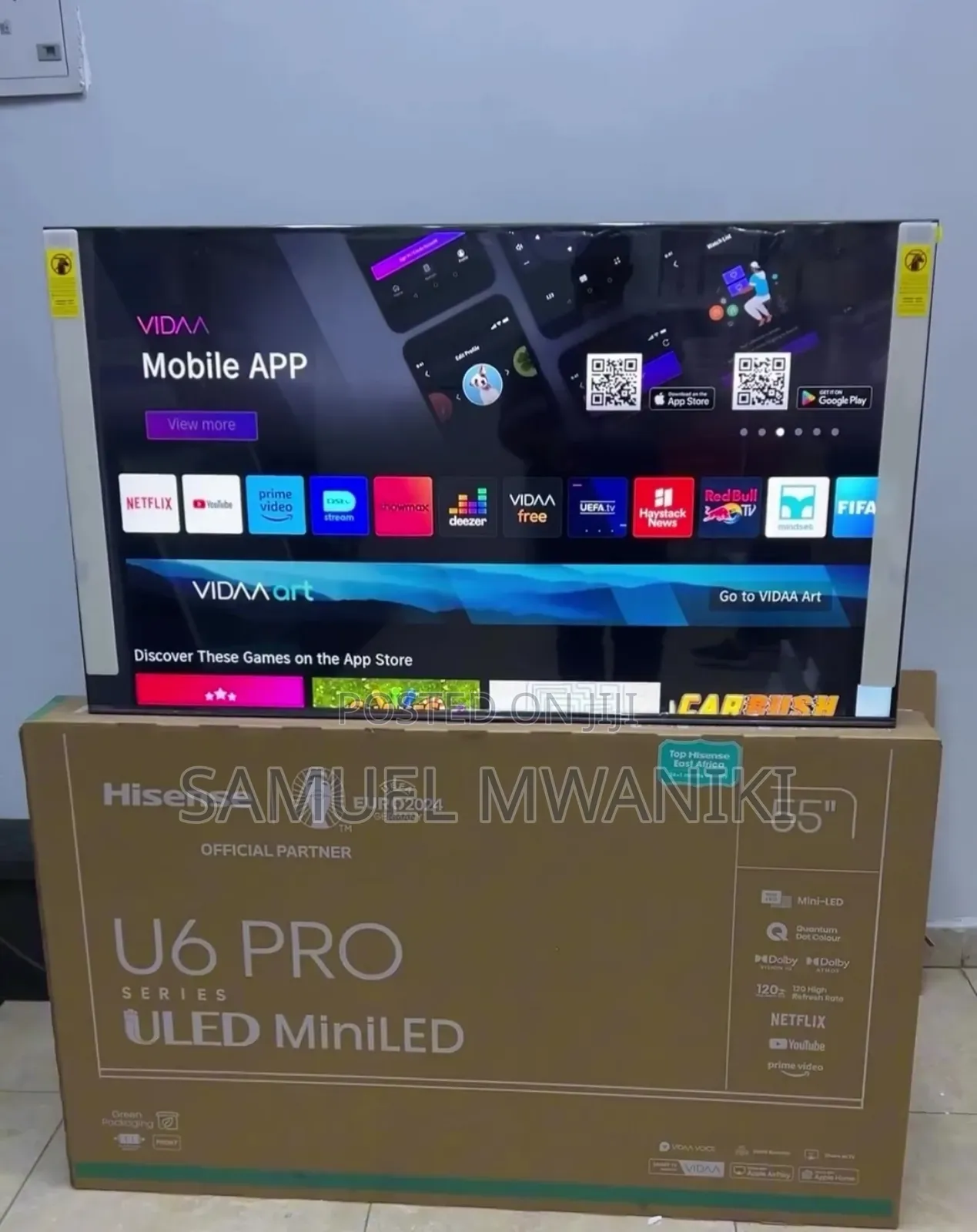Hisense 55" U6 Mini Led Series Uled Smart Tv New Model