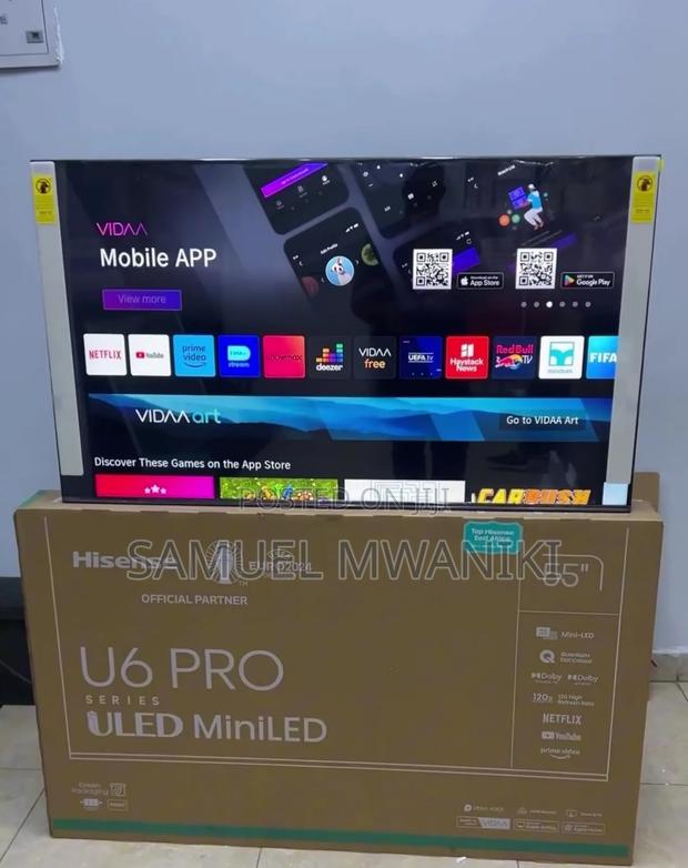 Hisense 55" U6 Mini Led Series Uled Smart Tv New Model - thumbnail 3