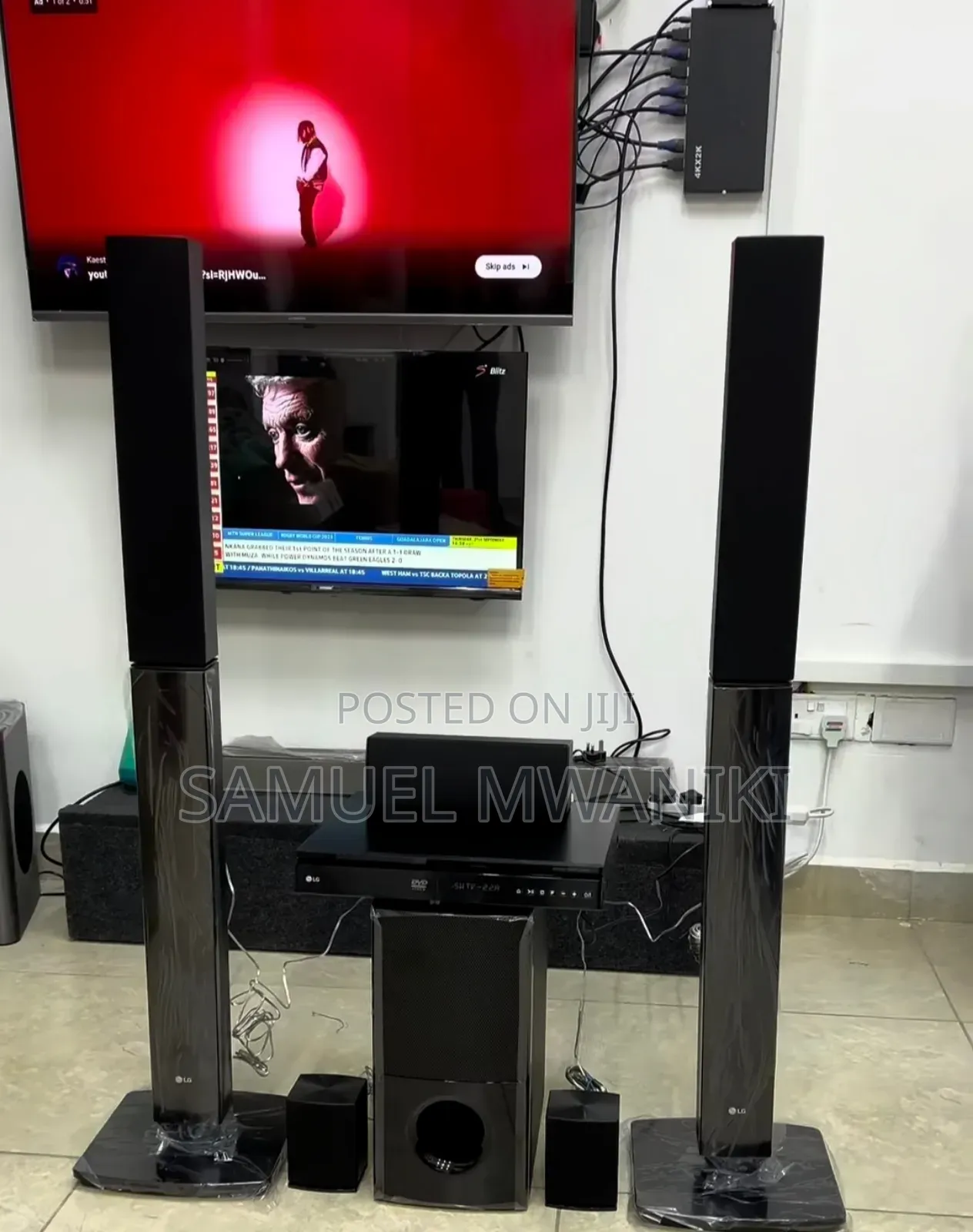 Lg 1000w Home Theater 2 Tall Boy Speakers Lhd647 Bluetooth