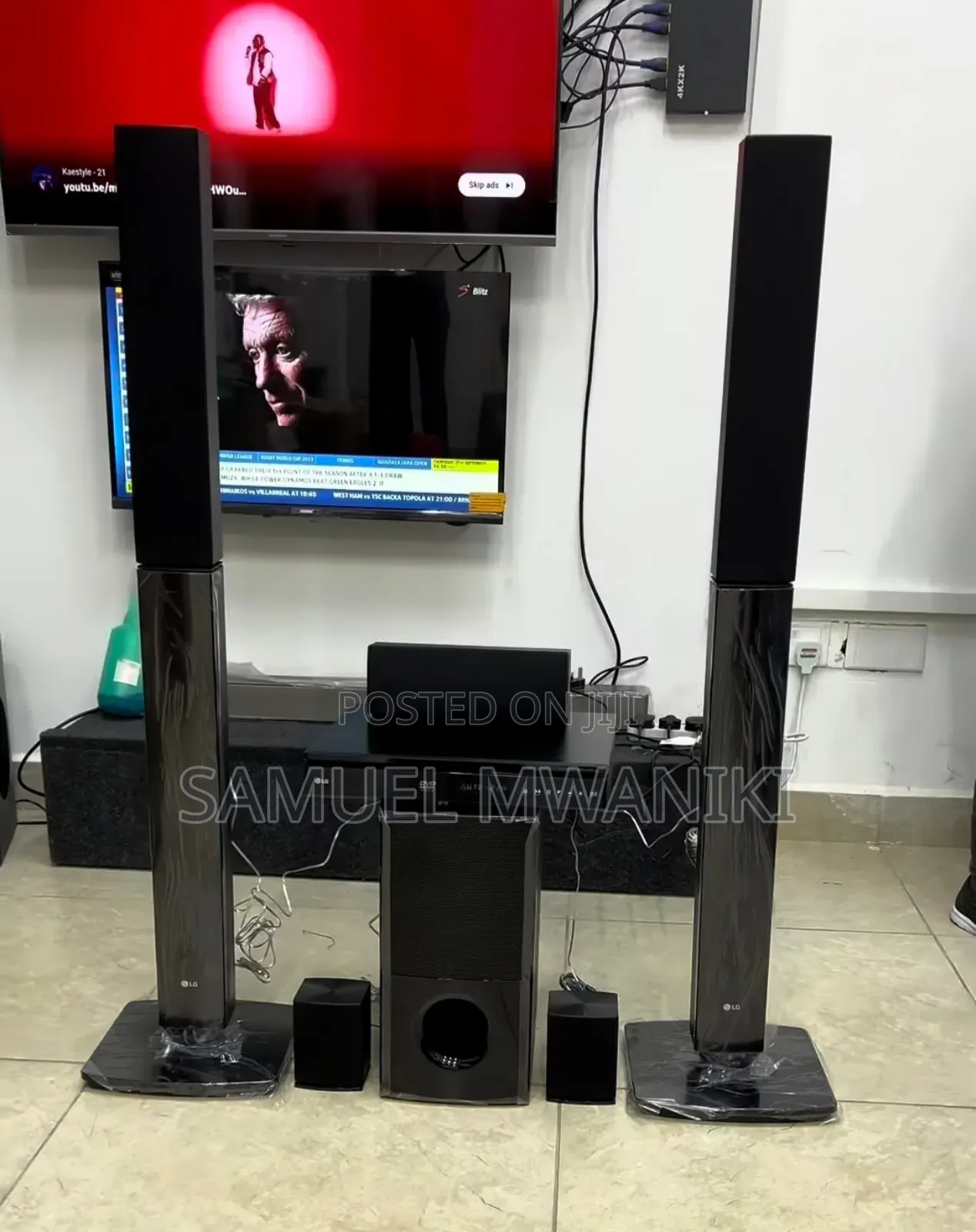 Lg 1000w Home Theater 2 Tall Boy Speakers Lhd647 Bluetooth