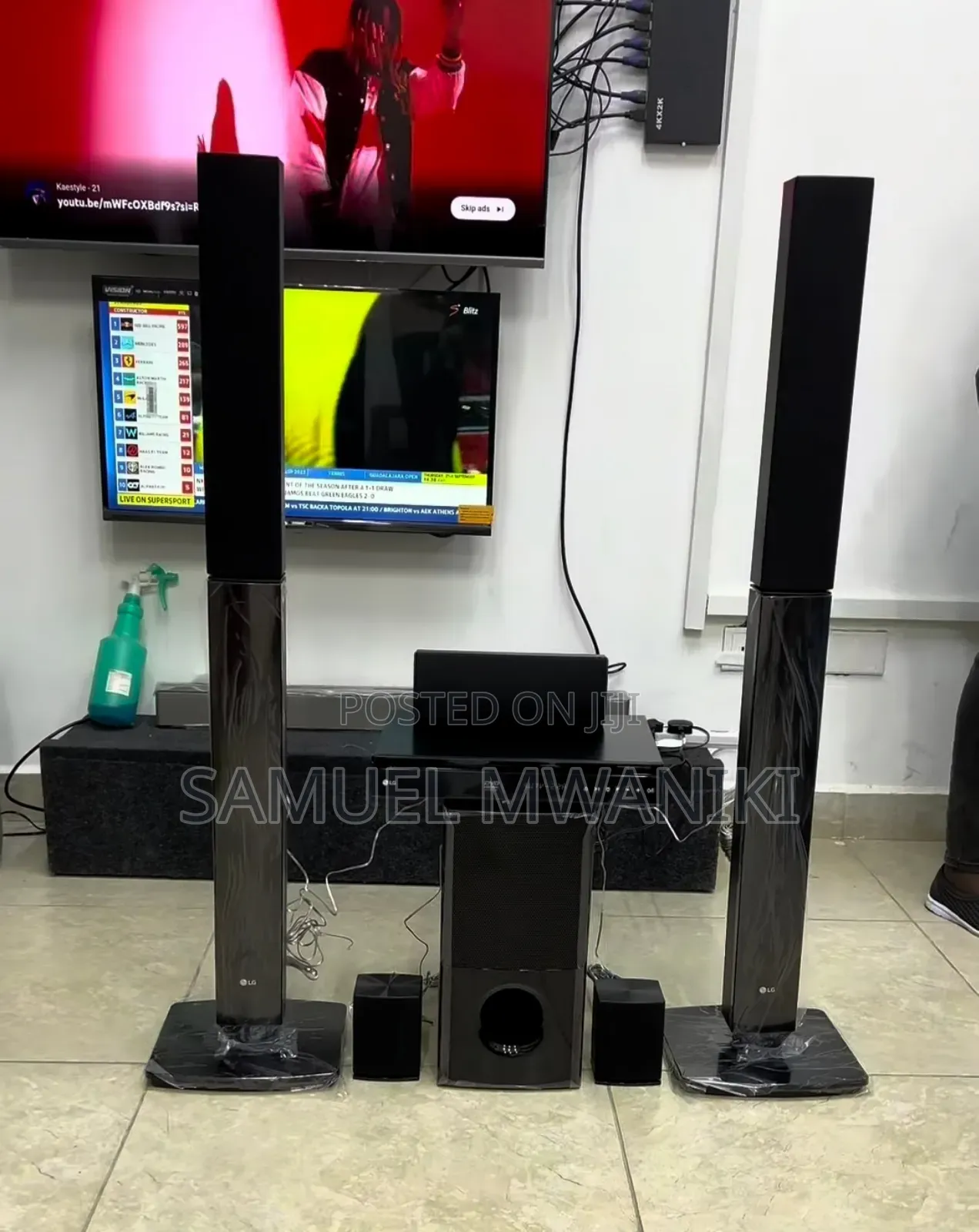 Lg 1000w Home Theater 2 Tall Boy Speakers Lhd647 Bluetooth