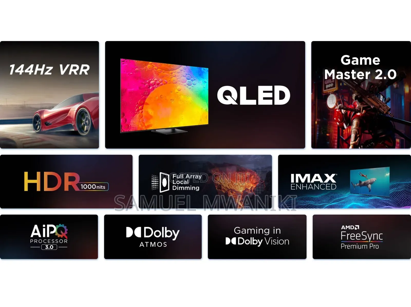TCL 55'' C745 Qled Gaming TV Uhd HDR 144hz (2024) Model