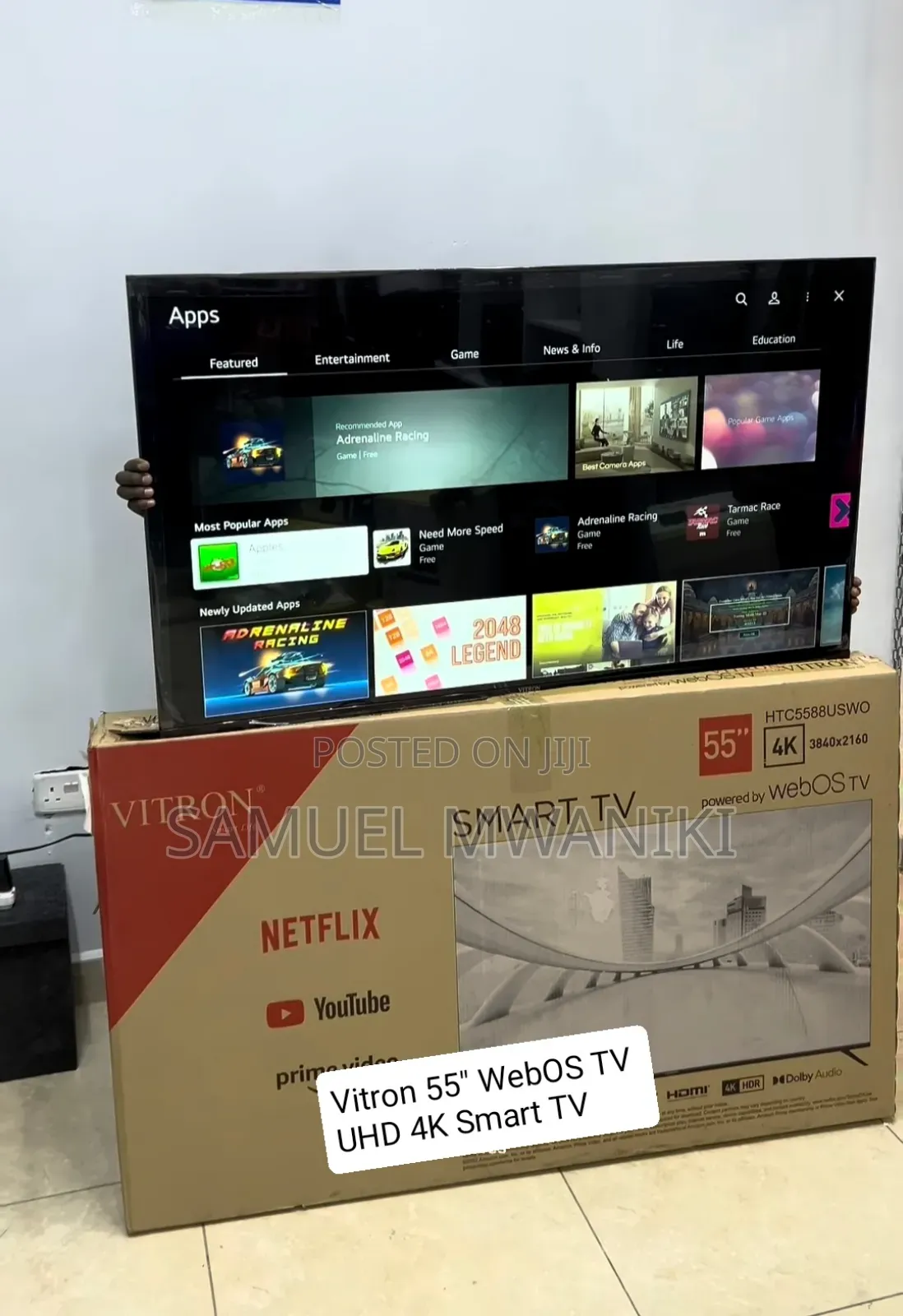 Vitron 55” Webos Smart Uhd Frameless Tv With Magic Remote