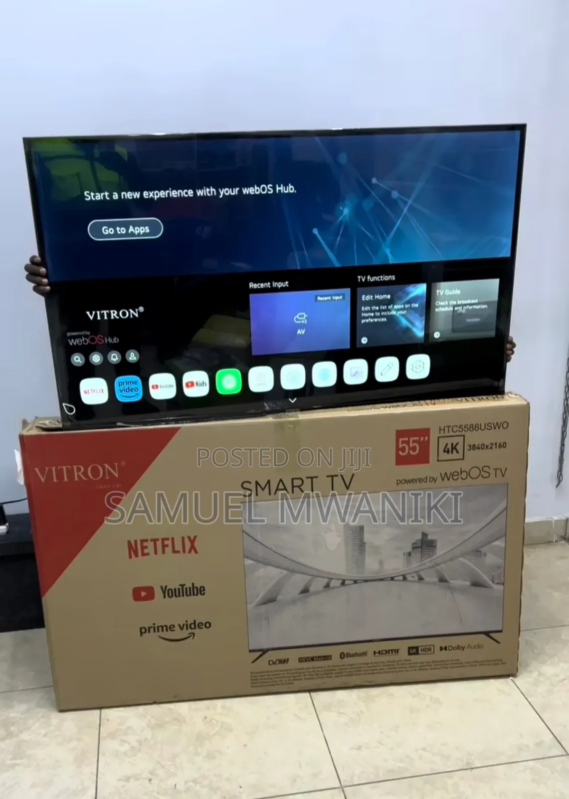 Vitron 55” Webos Smart Uhd Frameless Tv With Magic Remote