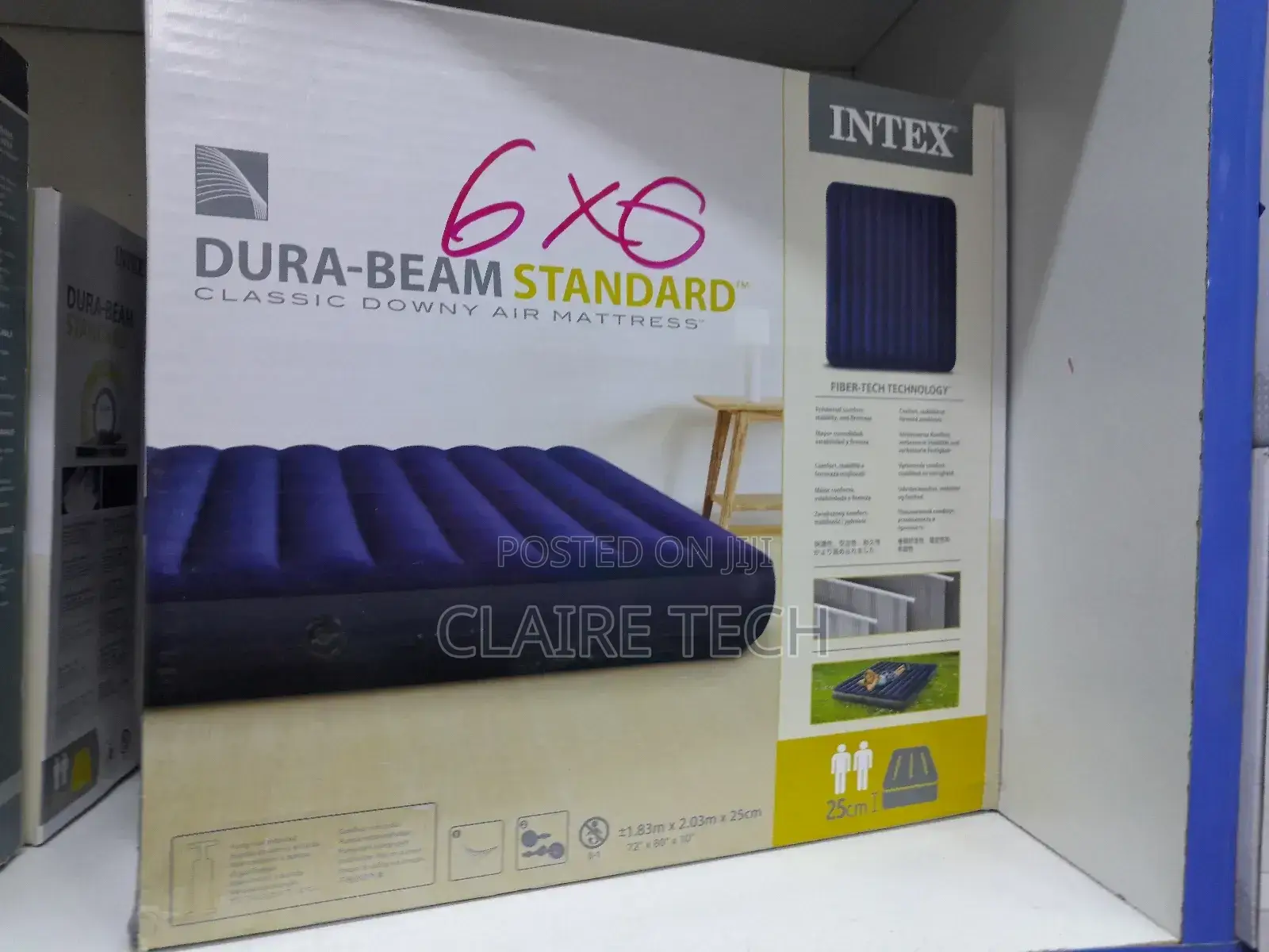 Intex Inflatable Mattress Air Bed(6 By6 Feet) With Pump