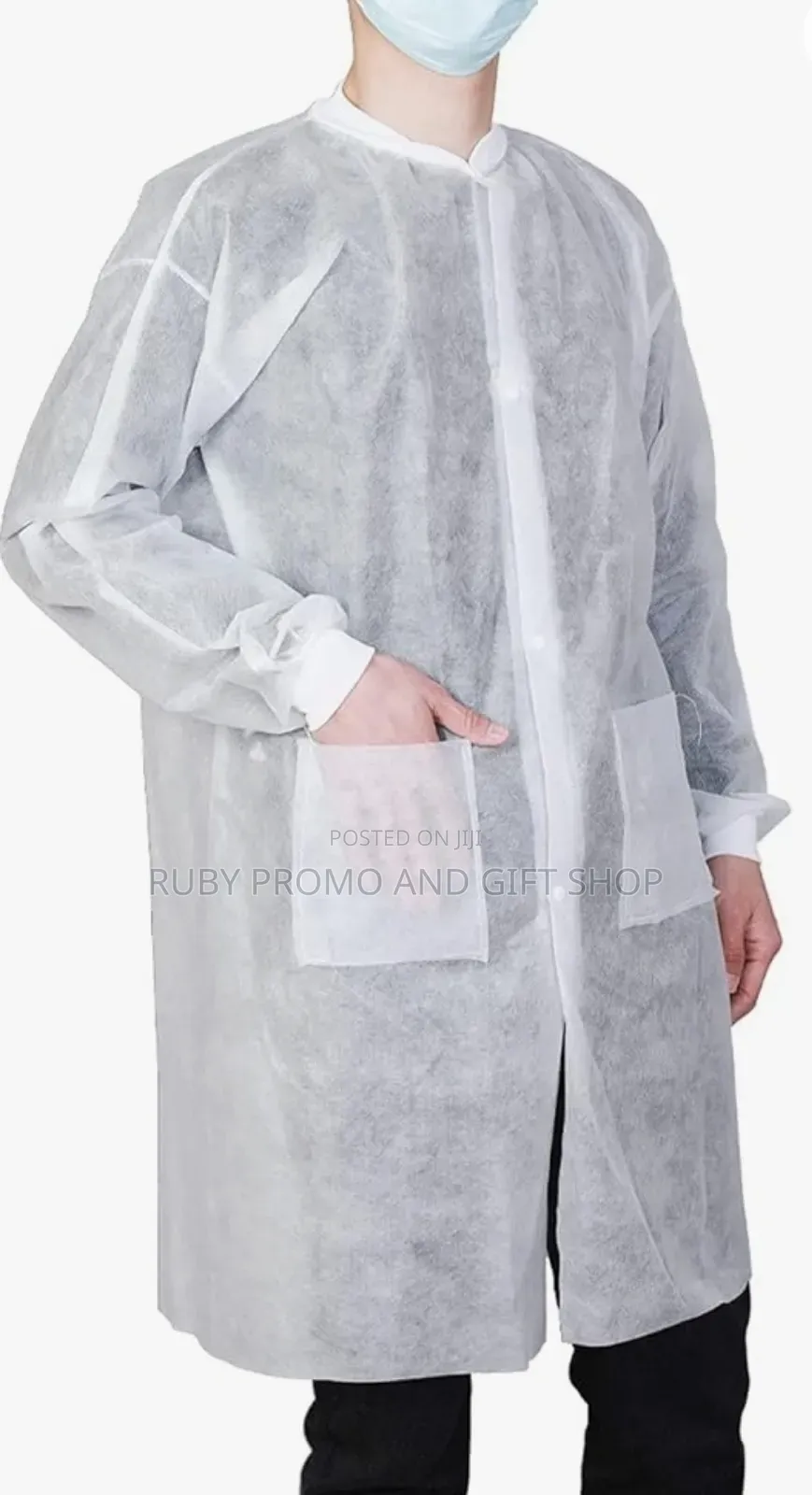 White Disposable Lab Coat